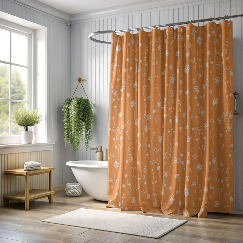 Rideau de douche standard 1 pièce, H 74 po x l 71 po