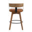 Tabouret de bar rotatif H 34,75 po avec structure en bois massif Saula-1387083494-1392563055