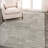 Petra Abstract Stripe Geometric Shag Gray/Ivory Rug-2140565879