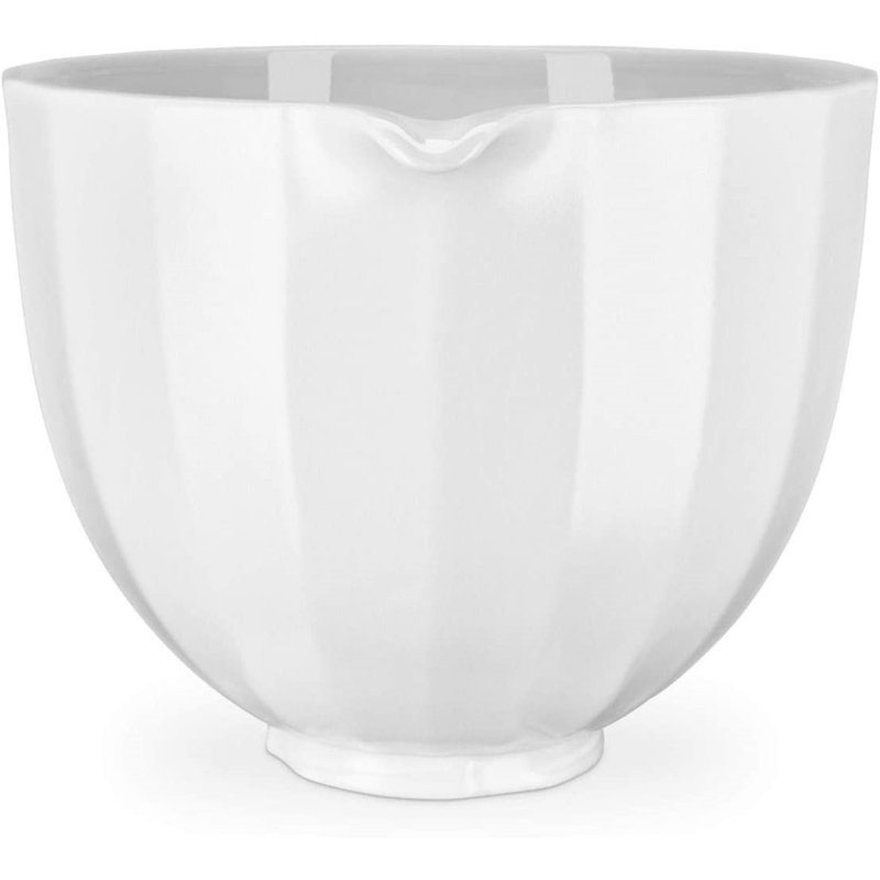 KitchenAid® 5 Quart Black Shell Ceramic Bowl, White