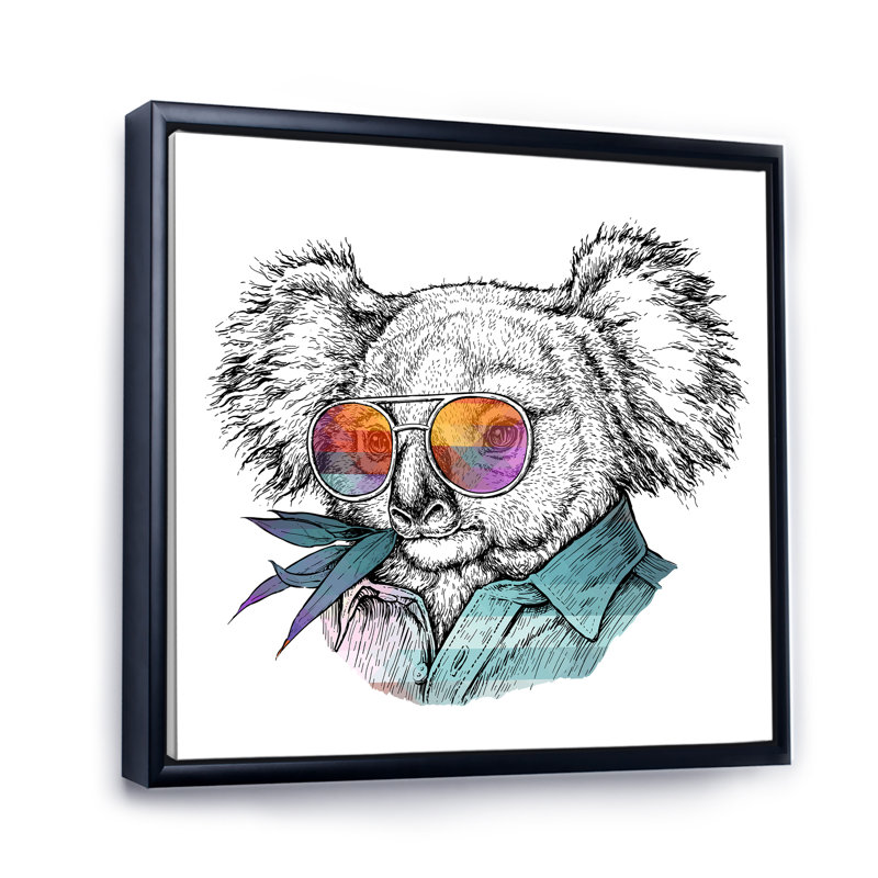 Œuvre d'art pour enfants, H 16 po x l 16 po x P 1 po, Toile avec cadre flottant noir