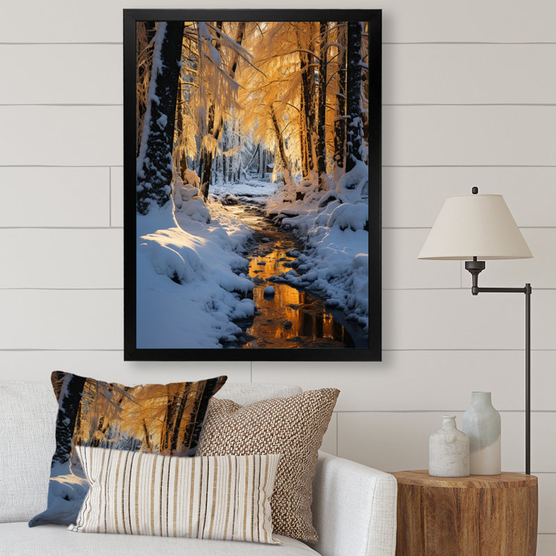 Mirryah Alaska Silent Winter I - reproduction, H 40 po x l 30 po x P 1,5 po, Cadre photo noir