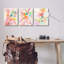 Ensemble de 3 toiles abstraites "Florals & Paint Drip", design par Gemma Bardot-90545504
