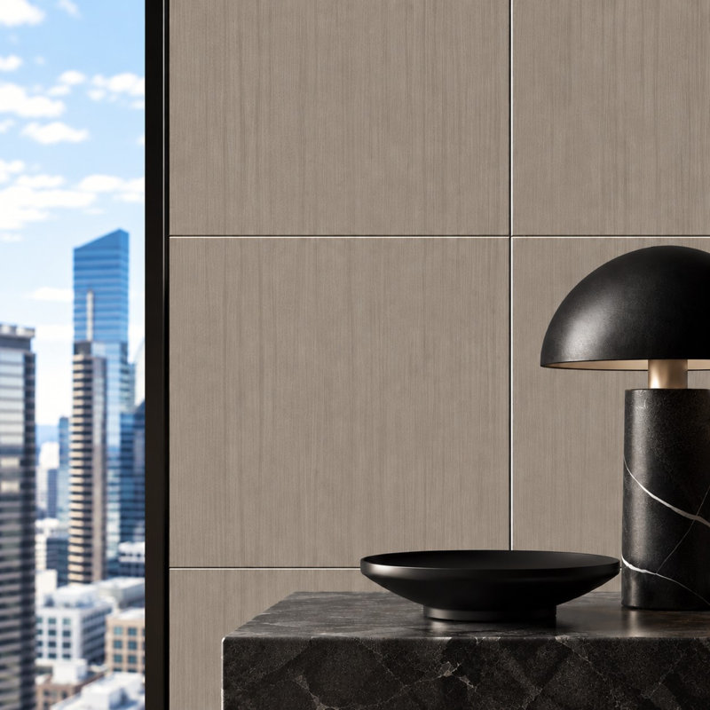 Refinery 24'' W x 24'' L Porcelain Singular Tile, Dove