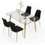Ensemble de salle à manger à quatre pieds avec plateau en verre-1331688414-1328507591-1331688384