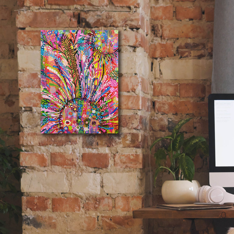 «Summer Is Here2» par Noemi Ibarz, art mural sur toile, 18 po x 26 po, H 16 po x l 12 po x P 0,75 po