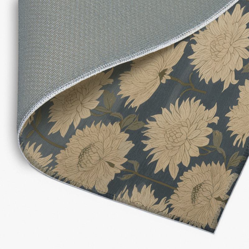 Tapis d'intérieur et d'extérieur gris Botanical