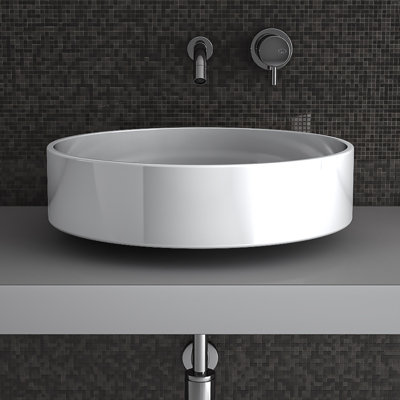 Maestro Bath Rho 16.2'' Acrylic Circular Bathroom Sink