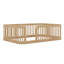 Structure de lit double Montessori avec clôture, conception sans lattes pour le jeu créatif, espace de bricolage, barrière de sécurité en bois massif-1513332074