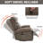 Heat Massage Manual Recliner Chair With Rocker And Swivel In Genuine Leather For Living Room-73524258