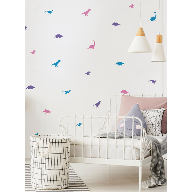 Adhésif décoratif dinosaure, Mauve