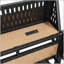 Lit mezzanine simple TG avec glissoire, tablettes de rangement, garde-robe et port USB-407694349