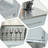 Kitchen Island with Stainless Steel Top, Traditional Kitchen Island with Storage, 2-Tier Open Shelves, Drawers, Light Gray