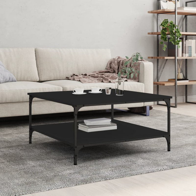 Add a touch of elegance to your living room with this stylish coffee table., Black, 40cm H x 80cm W x 80cm D