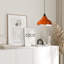 1 - Light Orange Dome Pendant