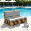 Coussins de remplacement touffetés pour les meubles de patio extérieurs, doux et durables, idéaux pour les sièges confortables-85394892