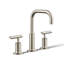 Purist® Widespread Faucet with Drain Assembly Low Lever Handles and Low Gooseneck Spout-547832978