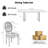 Mid-century Wood Rectangular Pedestal Dining Set with French Dininig Chair-845900162-844380195