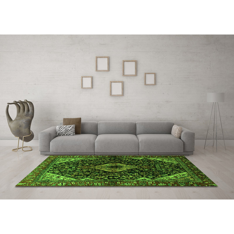 Washable Oriental Indoor Rug, Square 3'