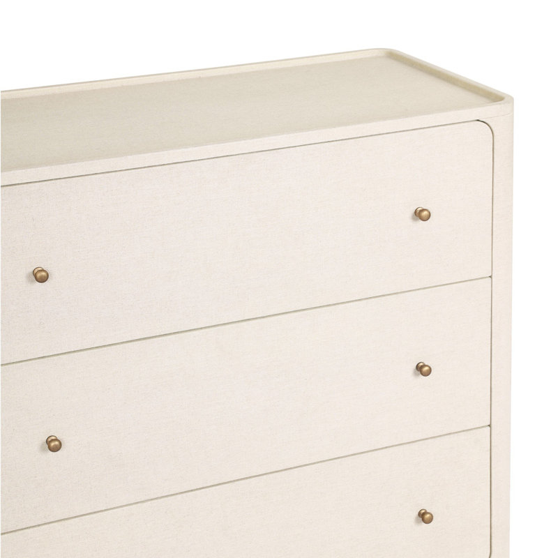 Paula 6 - Drawer Dresser, Beige Painted Linen