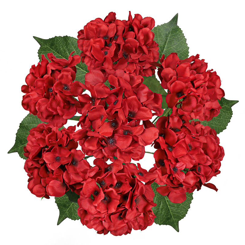 Tige d'hortensia de luxe Cragmont, Rouge