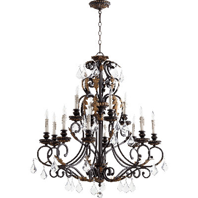 Lustre 12 lumières façon bougie Rio Salado