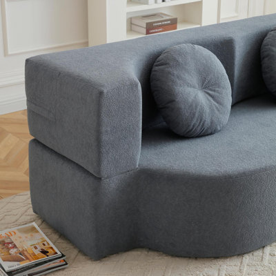 Foldable Twin Sleeper Sofa Bed with Pillow