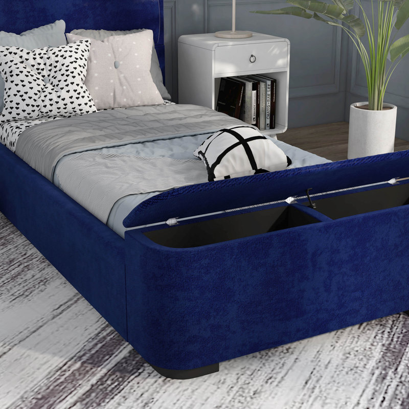 Demicah Upholstered Standard Bed, Twin, Gray