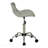 Gray Leather Look Gray Metal Juvenile Office Chair, Adjustable Height, Swivel, Ergonomic, Computer Desk Work, Contemporary Modern-1233815474