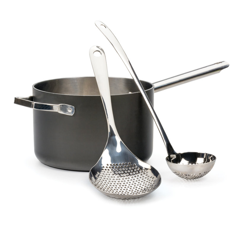 Silver Stainless Steel Pierced Straining Spoon