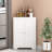 2 Doors White Corner Cabinet With Adjustable Shelf - Freestanding For Bathroom, Kitchen, Living Room Alluring Storage In And Graceful