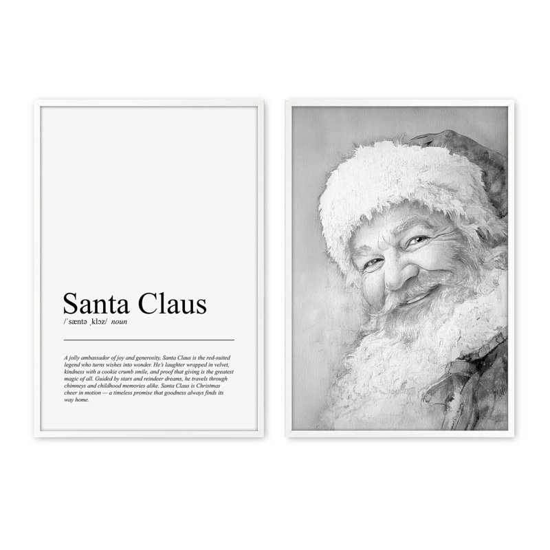 «Old Saint Edition», ensemble de 2 reproductions d'art, H 21,5 po x l 35 po, Blanc opaque