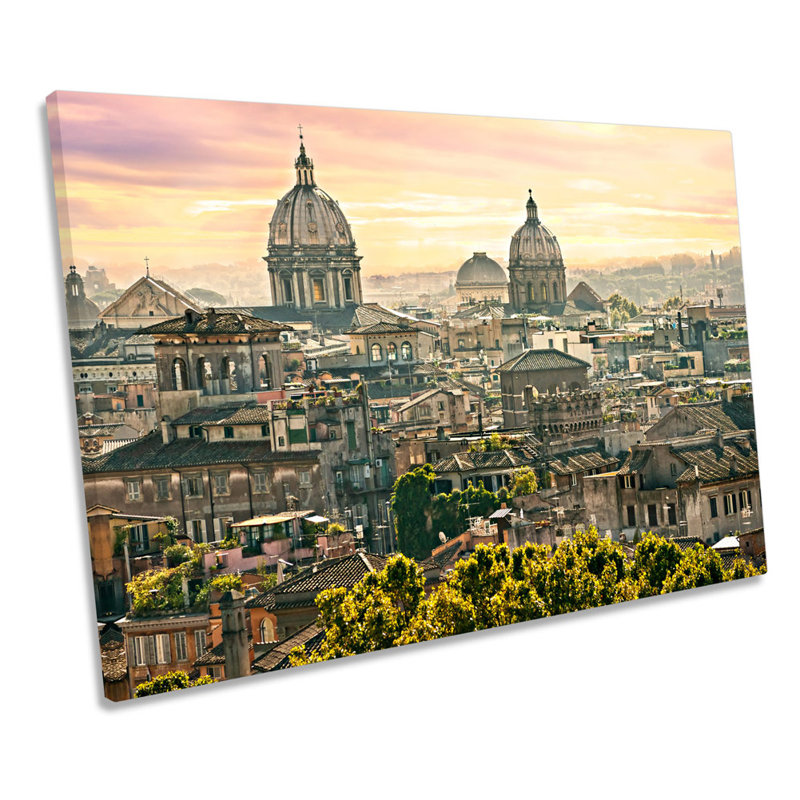 Rome Italy Cityscape - Wrapped Canvas Print, 50.8cm H x 76.2cm W x 2cm D