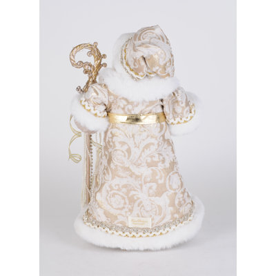 Lighted Gold Royale Santa