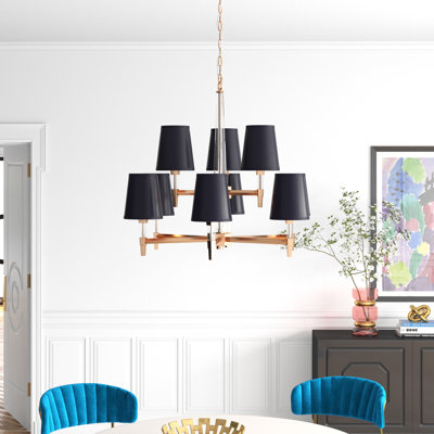 Mikel 9 - Light Steel Dimmable Chandelier