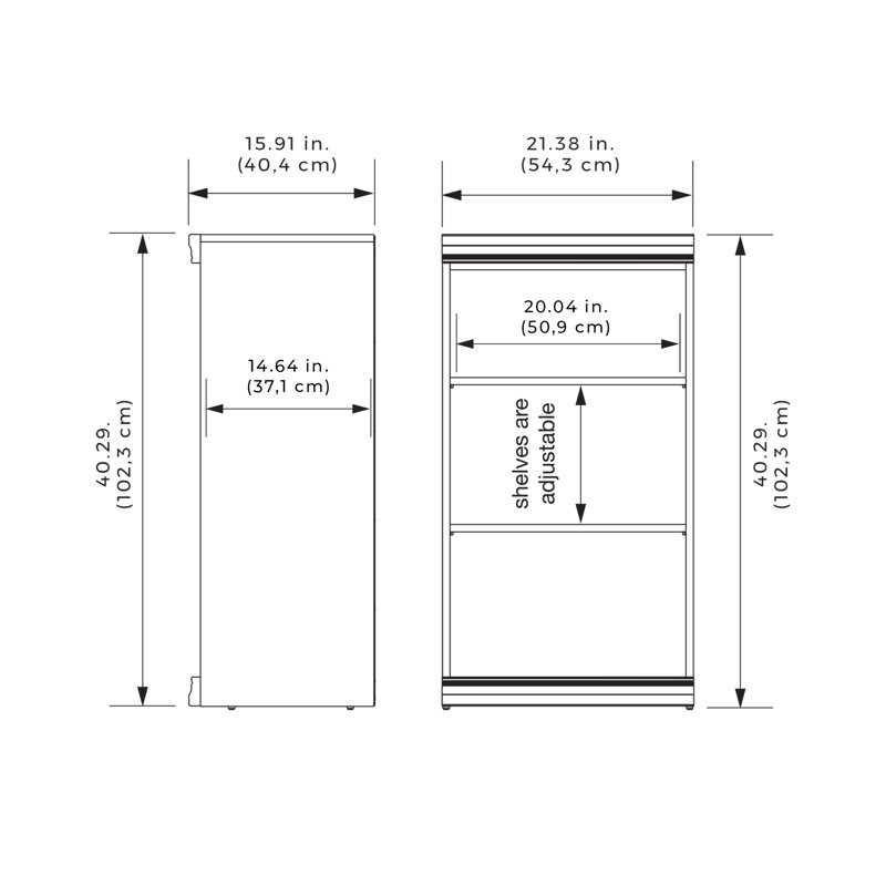 Modular Storage 73" W - 93" W Closet System Starter Kit, White