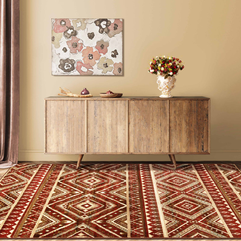 Très grand tapis d'intérieur tissé à la machine Arabella, Rectangulaire 8 pi x 10 pi