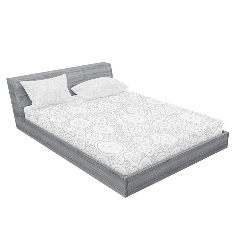 Microfiber Geometric Sheet Set, Full Sheet Set with Fitted Sheet