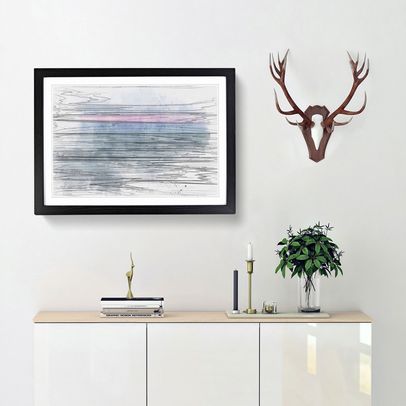 The Horizon in Abstract - Picture Frame Graphic Art Print, Black Framed, 36cm H x 48cm W x 2cm D