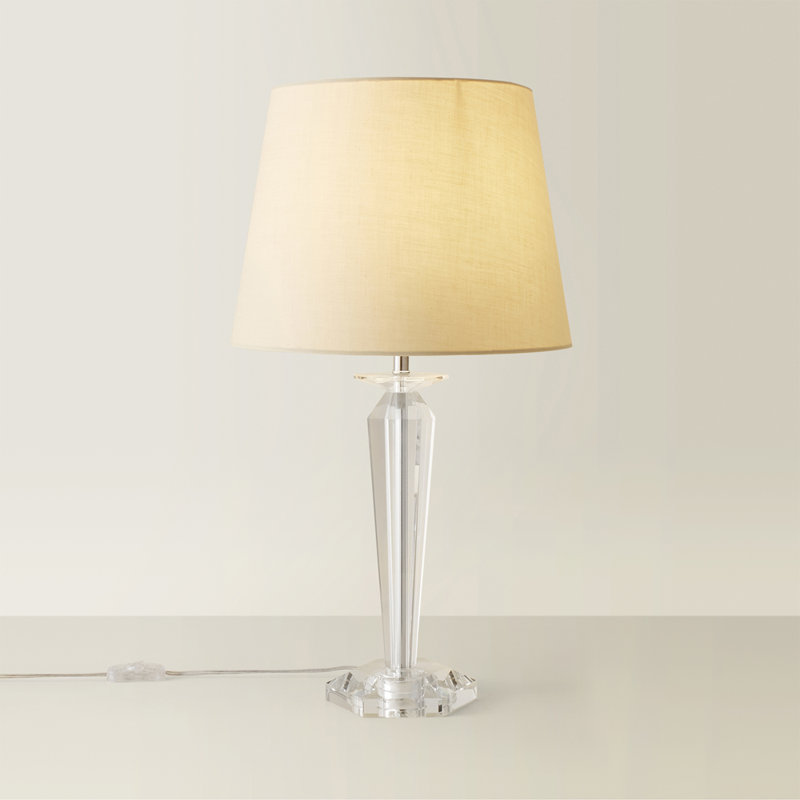Lea Metal Table Lamp, Beige, No