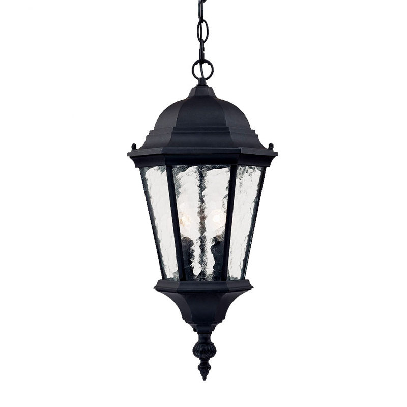 Brook Lane 2 - Light Outdoor Hanging Lantern, Matte Black