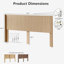 Tête de lit de style ferme, 78,7 po de large, avec panneaux à oreilles cannelés, fixation murale, chêne, format King.-205057433-205057434