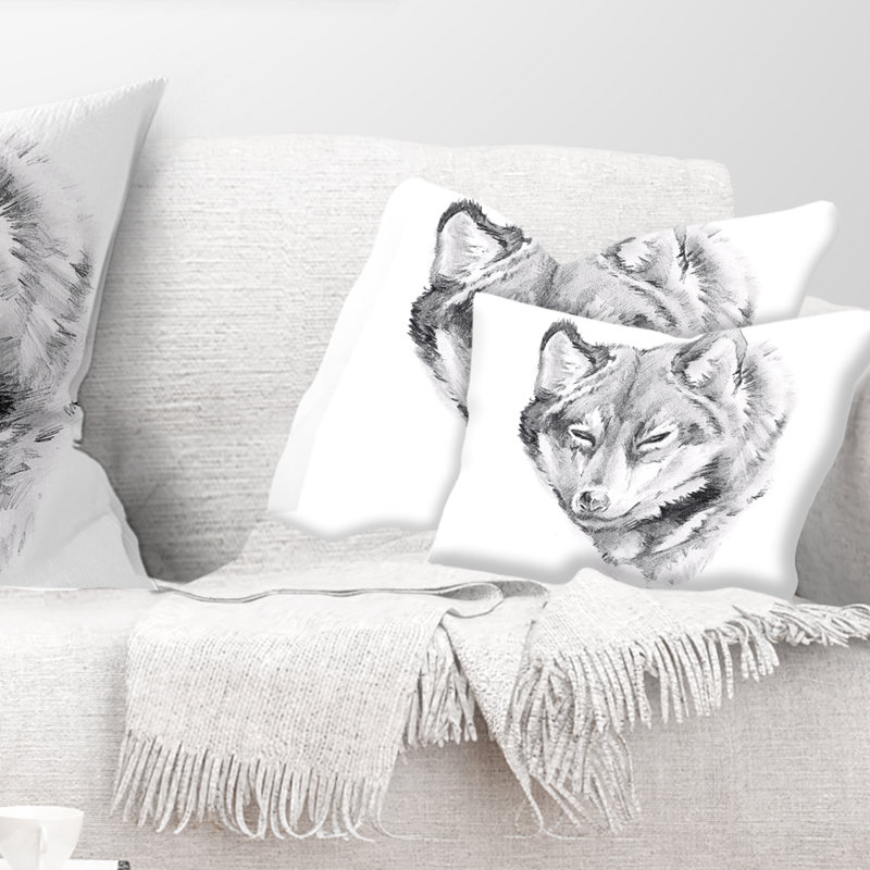 Coussin Animal Art, Rectangulaire, 12 po x 20 po