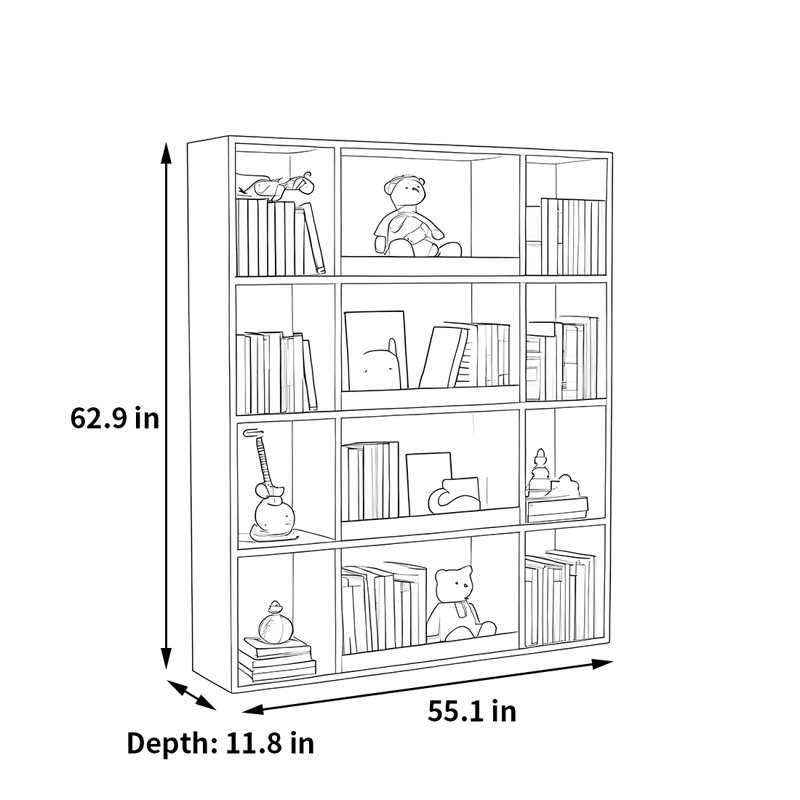 Une bibliothèque domestique durable et stable, Bleu / blanc