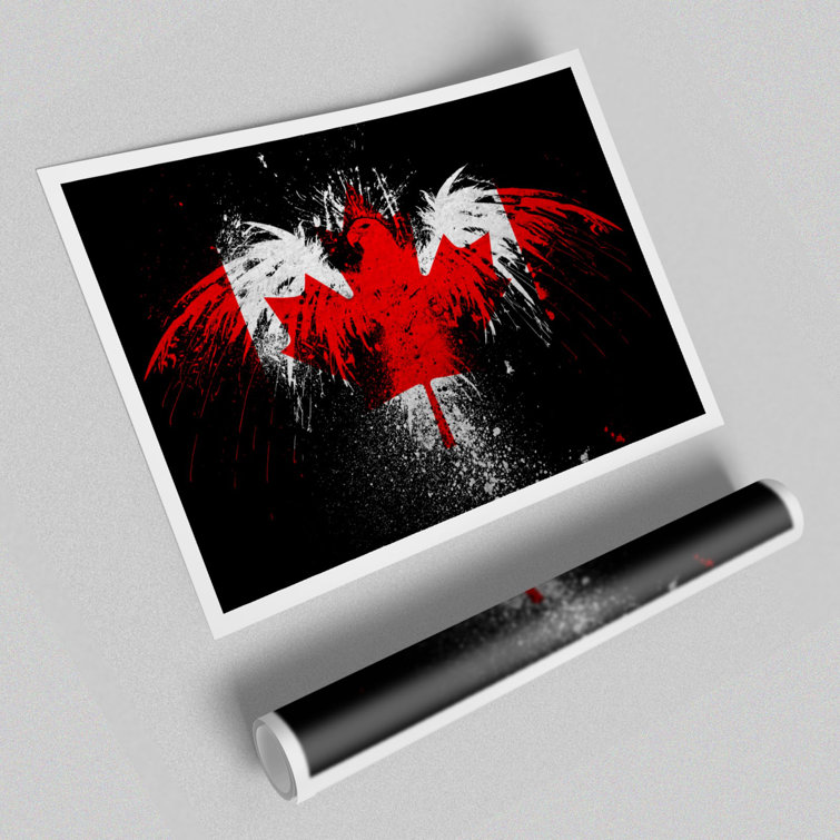 Canadian Eagle Flag - No Frame Print