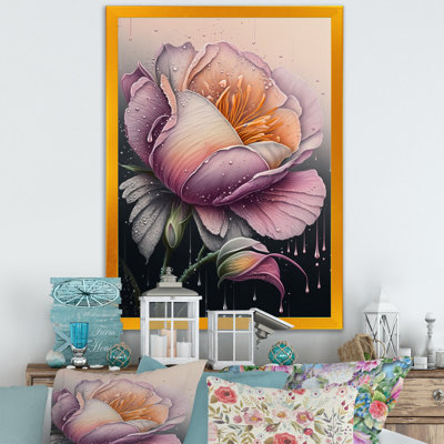 «Blooming Pink Rose Flowers», impression sur toile