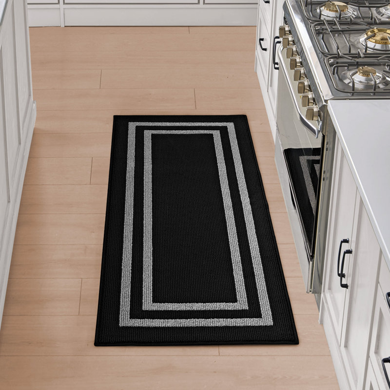 Nautica Double Line Machine Washable All Loop Tufted Rugs 1-Piece, Rectangle 2'2" x 6'
