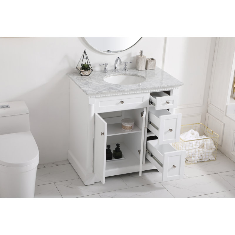 Ensemble de meuble-lavabo simple 36 po, Blanc