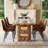 64.5" Dining Table Set for 6 ,Modern Farmhouse Dining Room Set with Decorative Pedestal Legs-514880636