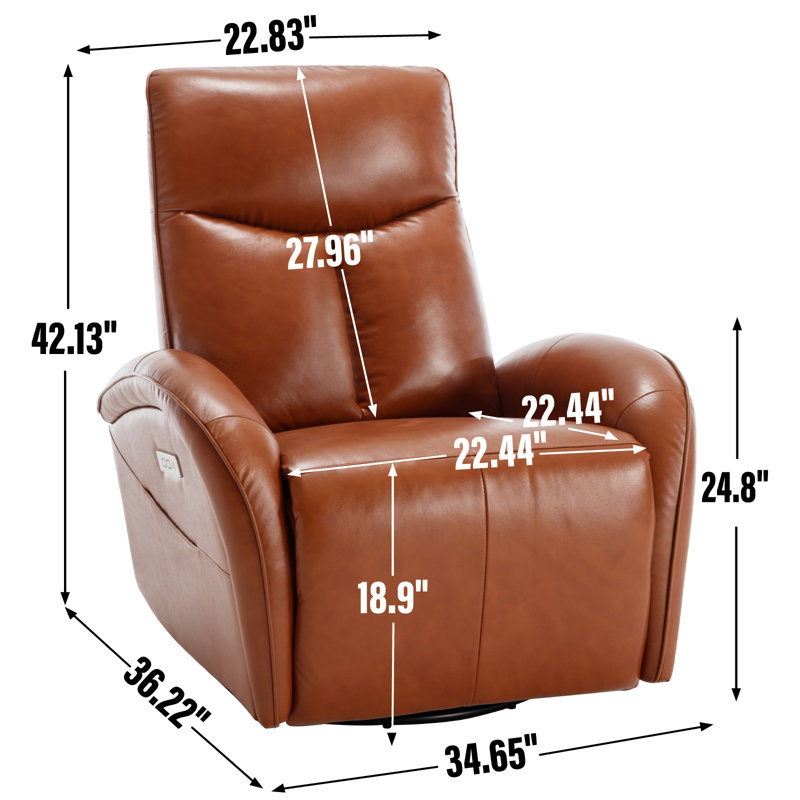 Fauteuil inclinable électrique Erke, Brun